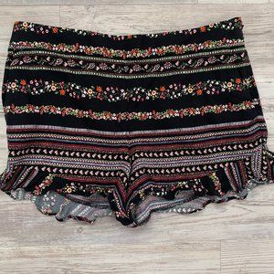 LOFT Black Floral Shorts!